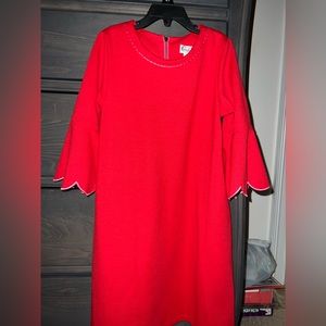 Gabby holiday red knit dress EUC size 10 girls
